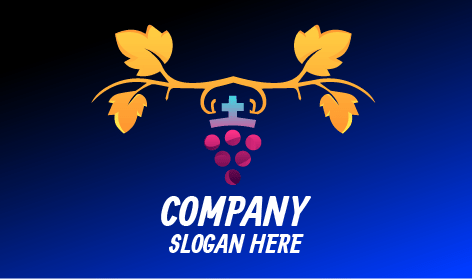 Golden Leaves Grapes Logo