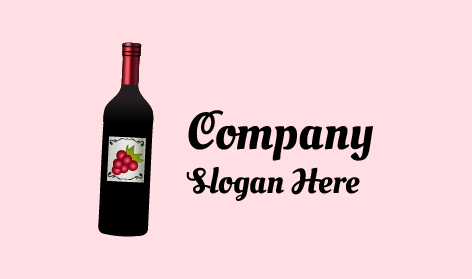 Black Grapes Wine Bottle Logo
