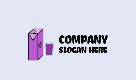 Logotipo De Jugo De Uva Envasado En Caja