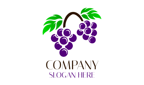 Eight Grapes Cluster Logo