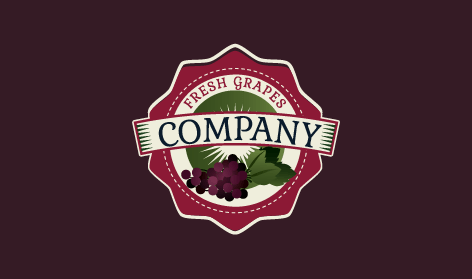 Logo Anggur Segar Dari Pertanian