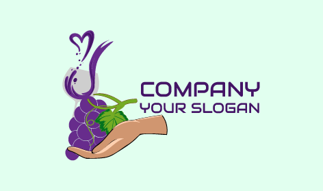 Juice Heart Grapes Logo