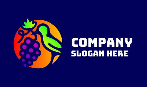 Parrot Sparrow Grapes Logo