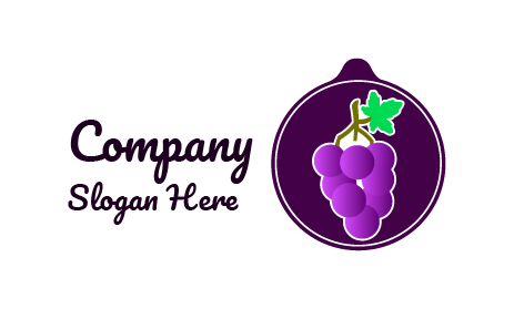 Purple Grapes Plate Logo