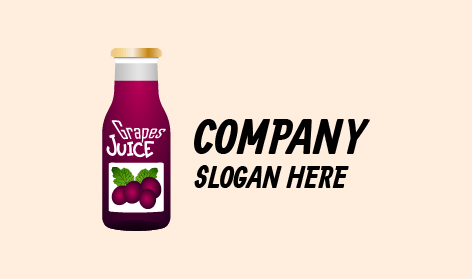 Small Grapes Juice Bottle Logo