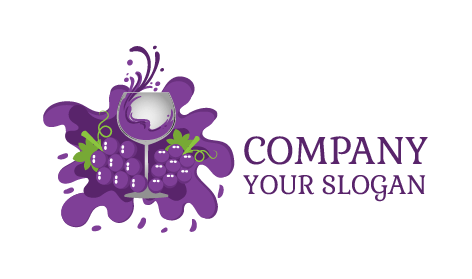 Logo Anggur Ungu Berceceran