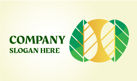 Logo Tanaman Hijau Berwarna Ganda