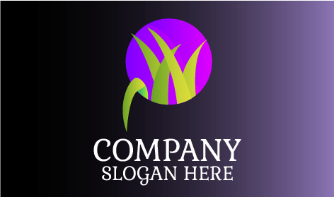 Logo Tanaman Hias Grass Blades