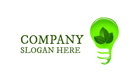 Greenery Light Bulb Leaf Logo