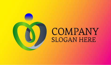 Logo Tanaman Hijau Berbentuk Hati