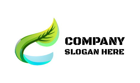 Logotipo De Ecología De Hojas Verdes