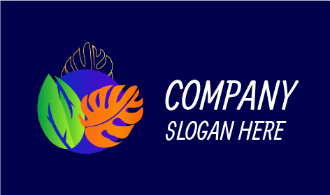 Logotipo De Hojas De Monstera