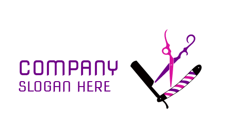 Logotipo Do Cabeleireiro Navalha De Barbeiro