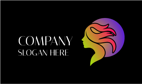 Logo De Coiffeur Sur Fond Noir