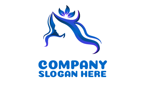 Logotipo Do Cabeleireiro Princesa Azul