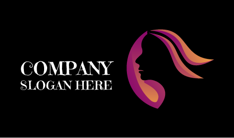 Gradient Purple Hairdresser Logo