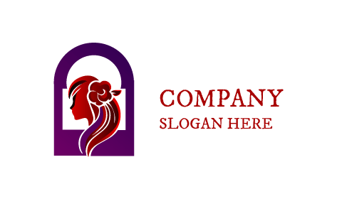 Logo De Coiffeur À Fleurs Marron