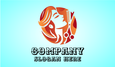 Logótipo Do Cabeleireiro Para Tesouras De Desbaste