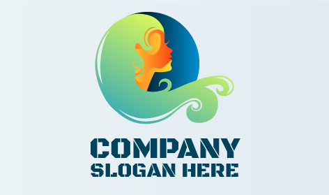 Logo De Coiffeur Au Visage De Femme