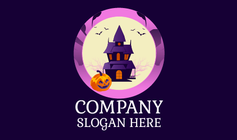 Big Purple House Halloween Logo