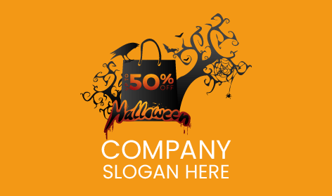 Black Plant Shower Halloween Logo