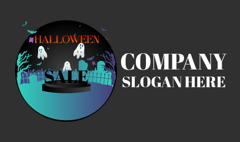 Black Sale Wordmark Halloween Logo