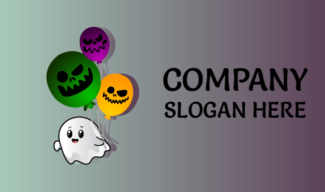 Colorful Halloween Balloons Logo