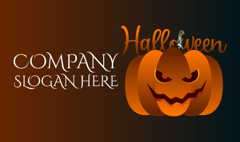 Creepy Pumpkin Halloween Logo