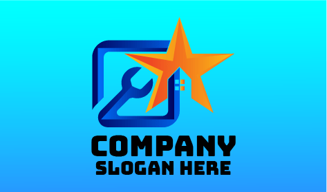 Handwerker-Logo Mit Goldenem Stern