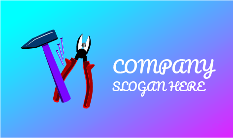 Handwerker Hammer Nagel Logo