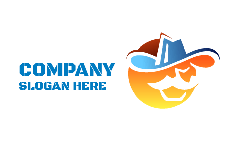 Blue Cowboy Hat Logo