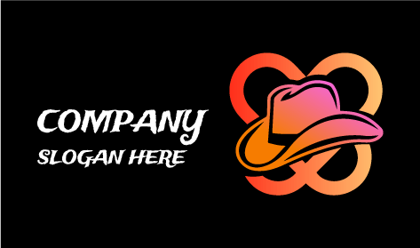 Hut Mit Gefalteter Krempe Und Logo