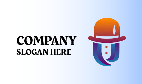 Logotipo De Sombrero De Pelo Largo Azul