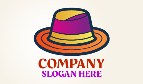 Stylish Boater Hat Logo