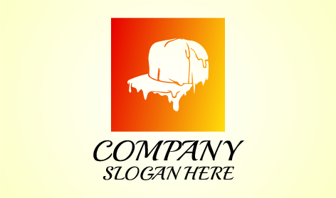 Logotipo Do Chapéu Branco Derretido