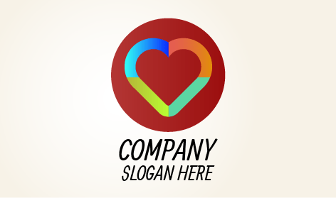 Brown Circle Heart Logo