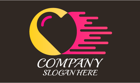 Logo Hati Hitam Romantis