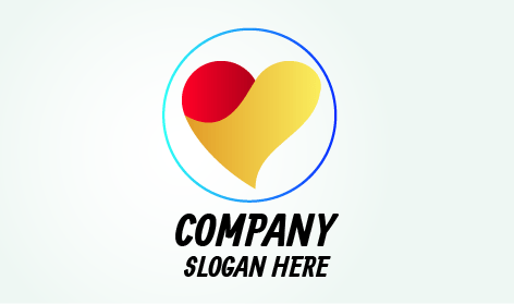 Logotipo Del Corazón Amarillo