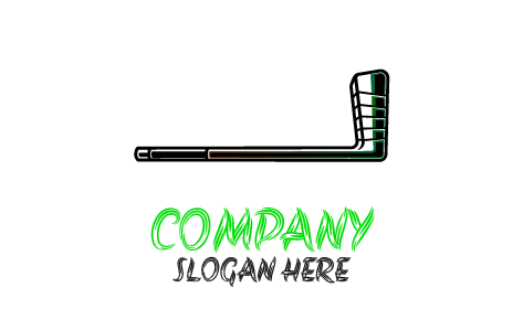 Schwarz Weißes Eishockey Logo