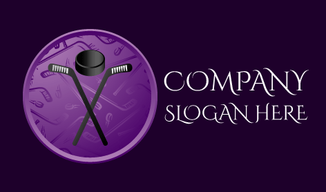 Black Crossed Hockey Logo