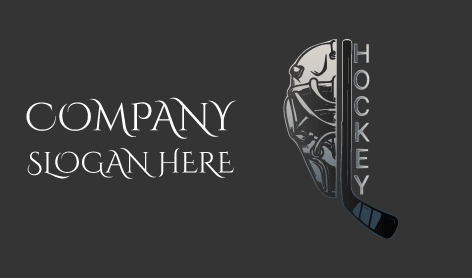 Logo A Mazza Da Hockey Nera