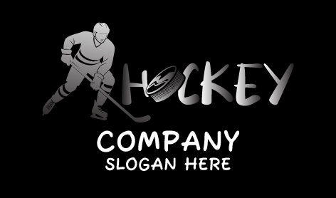 Logo Creativo Con Calligrafia Per Hockey
