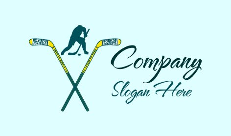 Logo Da Hockey Con Bastoni Incrociati
