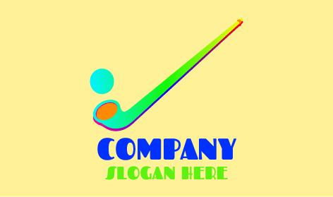 Logo Dinamico A Forma Di Mazza Da Hockey