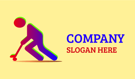 Logo Del Giocatore Di Hockey Feroce