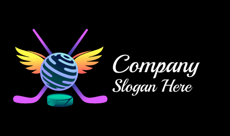 Logo Da Hockey Con Piumaggio Sfumato