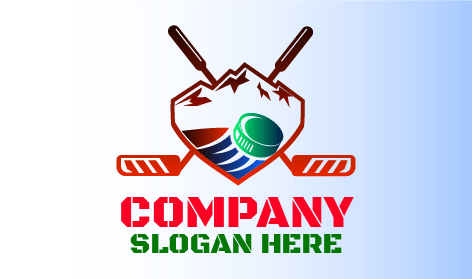 Hockey Sports Shield Logo
