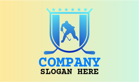 Logo De Bannière D'équipe De Hockey