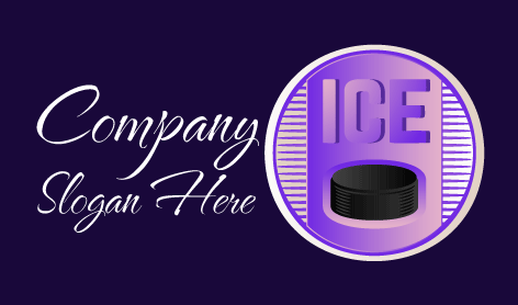 Ice Hockey Black Puck Logo