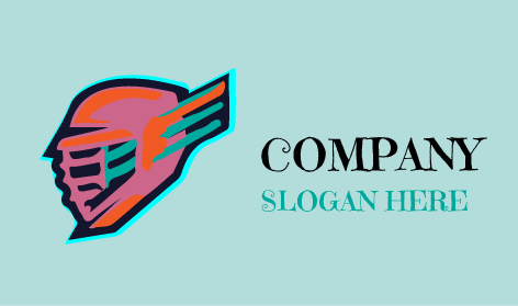 Logo Del Casco Da Hockey Rosa